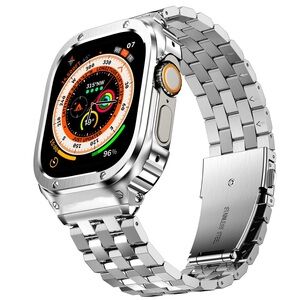Stainless Steel Watch Band Compatible With Apple Watch. Adjustable